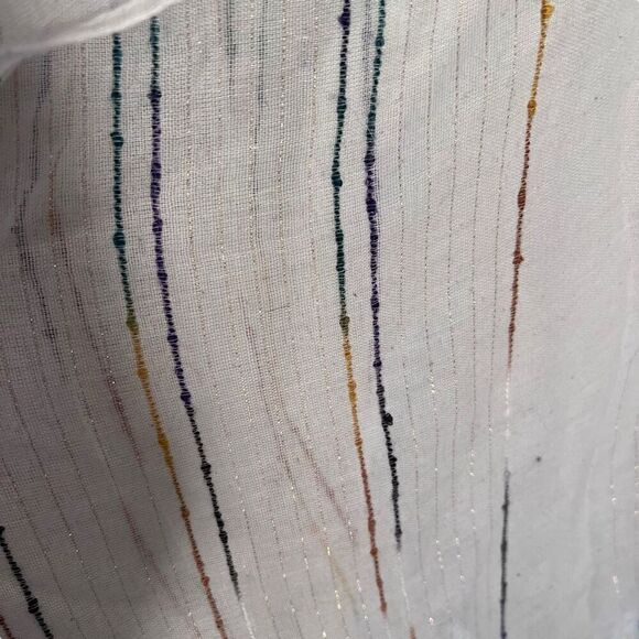 Torrid Open Front Rainbow Stripe Fringe Ruana Ivory Size O/S - Picture 5 of 7